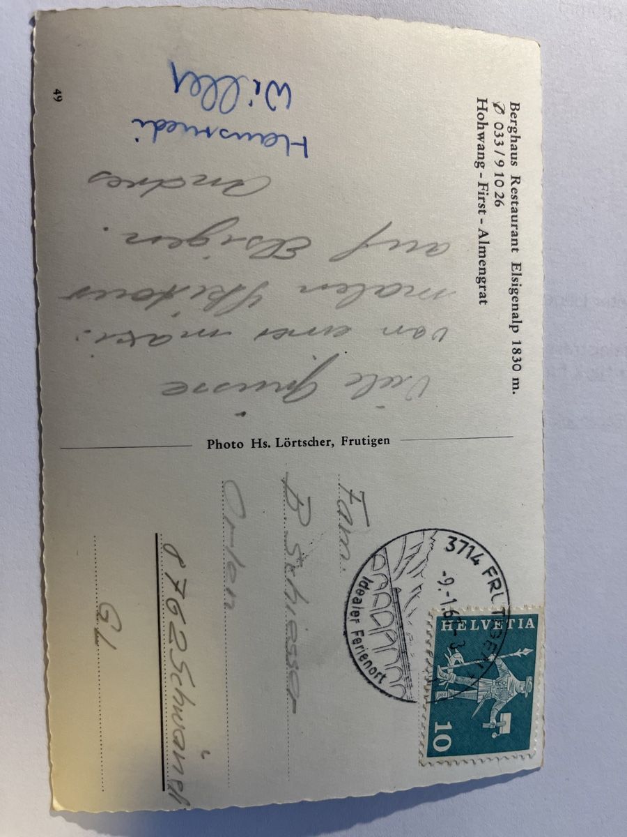 Cartoline postali: ski elsigen frutigen – Usato da scharnachtal venduto da Riso500 1