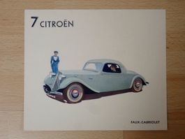 Citroen Traction 7 CV Faux Cabriolet - Prospekt ca 1934 - D0