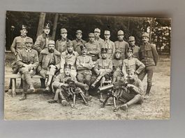 Echt Photo Karte Maschinen Gewehr Kurs Bruck Leitha von 1916