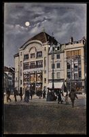 AK Basel, Warenhaus Juilius Braun mit Passanten