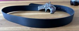 Leder-Gürtel mit Pistolen-Schnalle