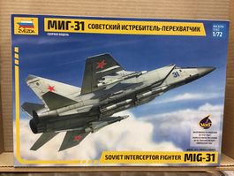 Russischer MiG-31 Jagdbomber, Zvezda, Massstab 1:72 (Neu)