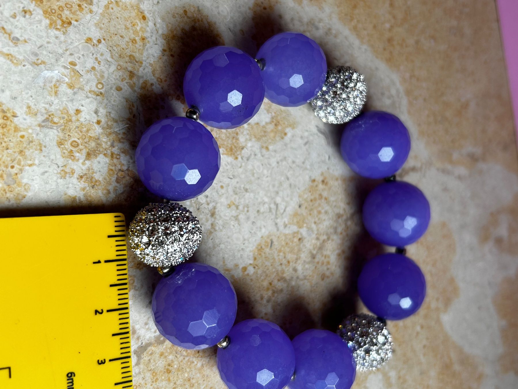 Bracciali & Braccialetti: violettes Steinarmband 20 cm lang DISCOFOX – Usato da Laufen venduto da Bellavitaboom 6