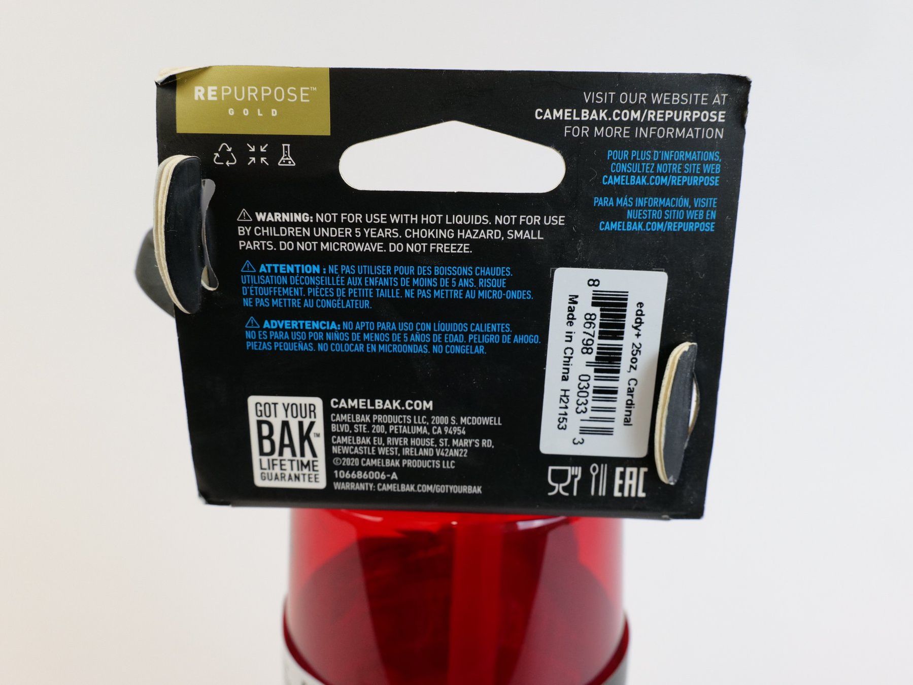 Camelbak Trinkflaschen & Thermosflaschen: CAMELBAK Eddy+ 0.75L Trinkflasche rot – Neu und originalverpackt aus Schaffhausen von  3