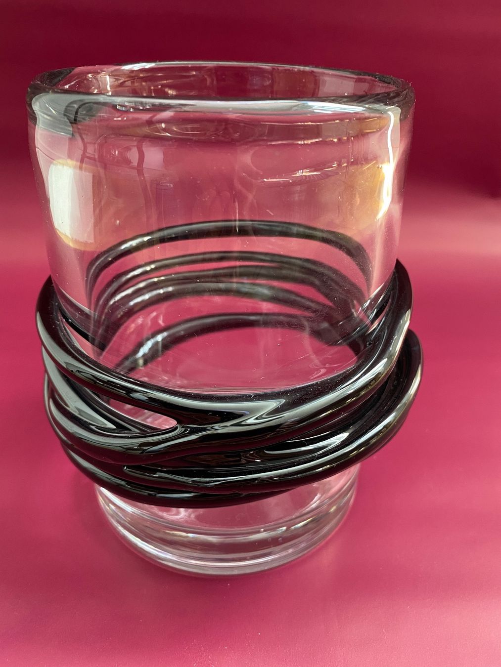 Vasi & Recipienti: Vintage Vase mit schwarzer Applikation – Usato da Bern venduto da schnupka 1