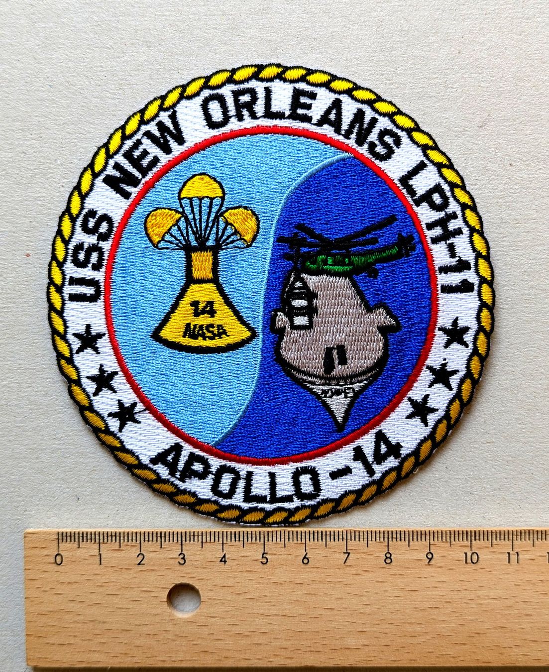 Toppe: Patch "APOLLO-14 / USS NEW ORLEANS LPH-11", Schulter – Nuovo (secondo la descrizione) da Olten venduto da J.Cooper58 1