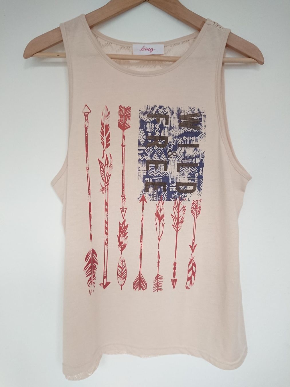 Top: Luftiges Damen Long Top Gr. M Beige – Usato da Hallau venduto da CHACLA
