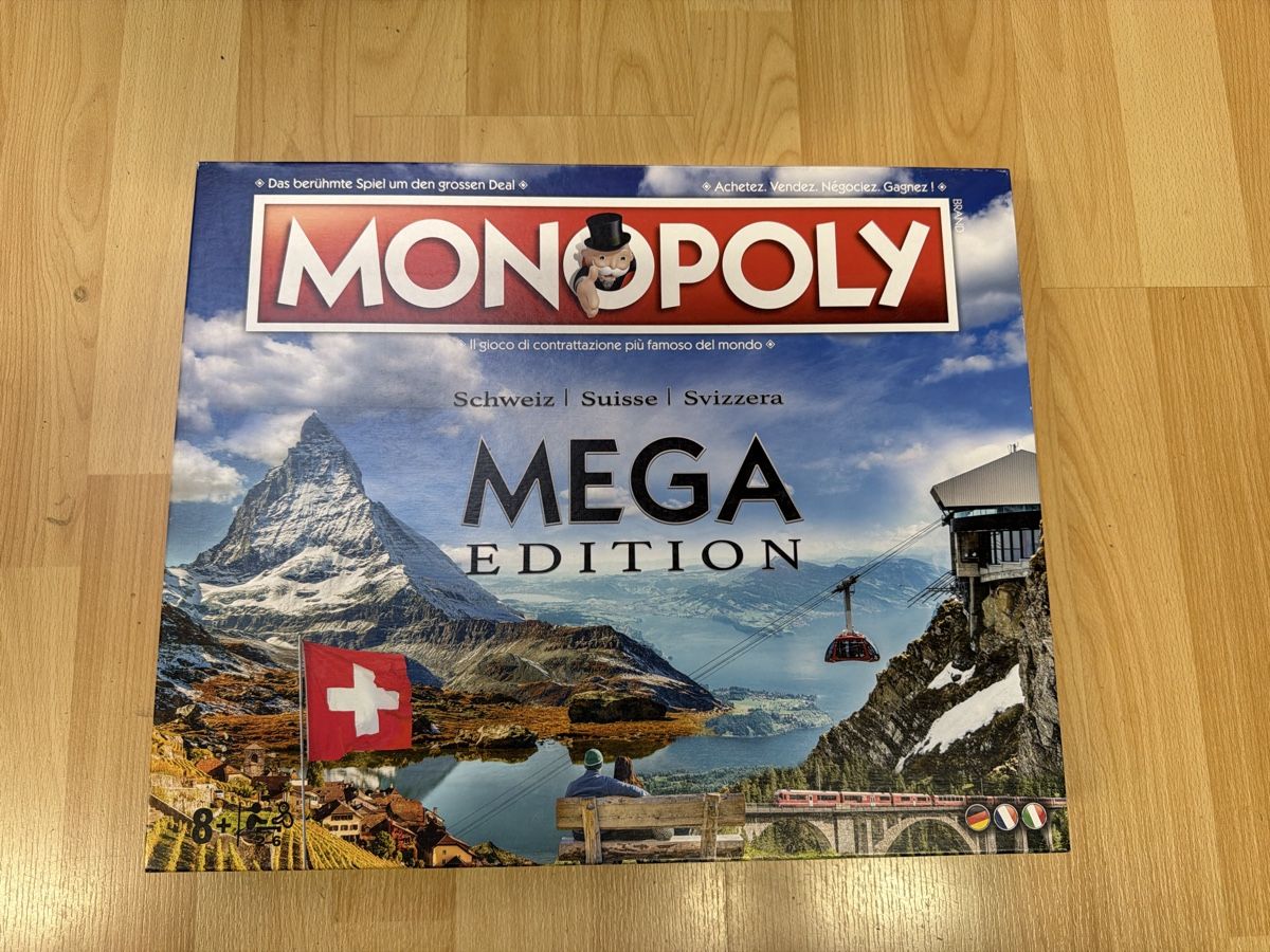 Hasbro Spiele: Monopoly Schweiz Mega Edition Brettspiel Top – Gebraucht aus Thun von BanjoDan