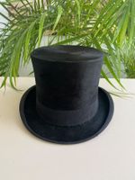 Zylinder schwarz Vintage ! mit echtem Fell !