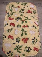 6 Quilted Place Mats, Tomato Olive Garlic Design