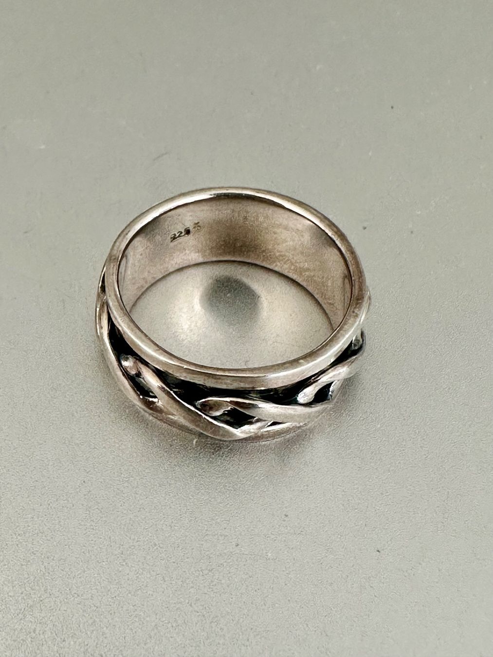 Anelli: Vintage 925 Silber Spinner Ring: ca. 56 – Usato da Onex venduto da Antiqueshow