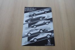 Ferrari Sportwagen Prospekt 80er Jahre Süd Deutschland