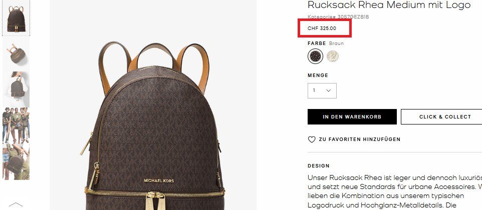 Ralph Lauren Zaini: Michael Kors  Rucksack / sac à dos – Usato da Collonges venduto da Auganien 9