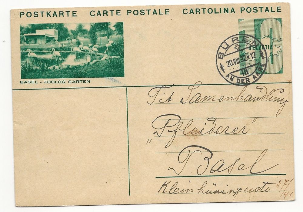 Bildpostkarte Basel Zoolog. Garten 1932 mc Kaufen auf Ricardo