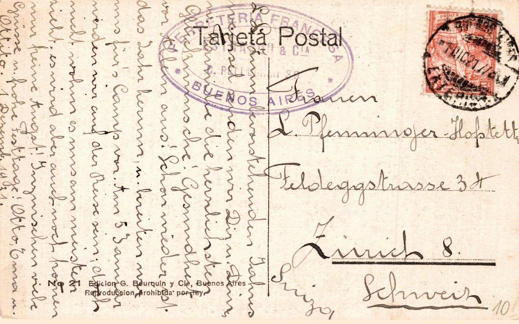 Cartoline postali: Buenos Aires - Palermo - El Corso – Usato da Bronschhofen venduto da Astore 1