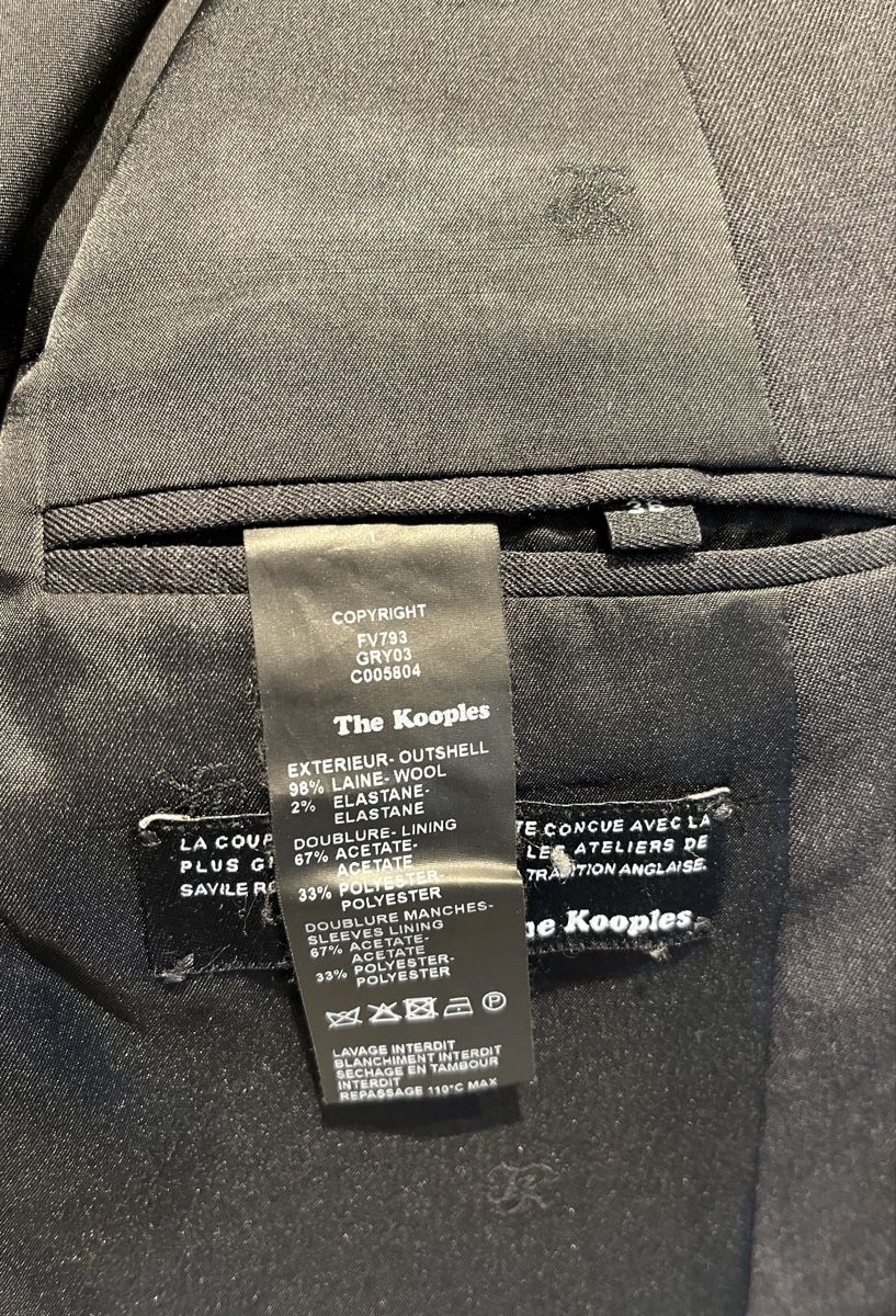 Kooples Giacche: Kooples blazer gris anthracite taille 36 – Usato da Vésenaz venduto da dri_rc9f 2
