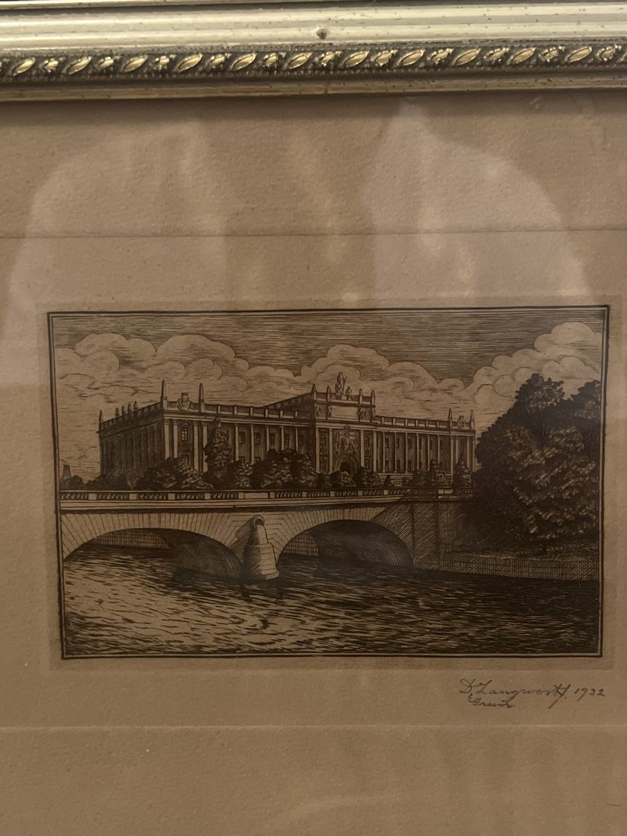 Dipinti: Framed Etching - D. Langworth, 1932 – Usato da Zürich venduto da ralph__ 3