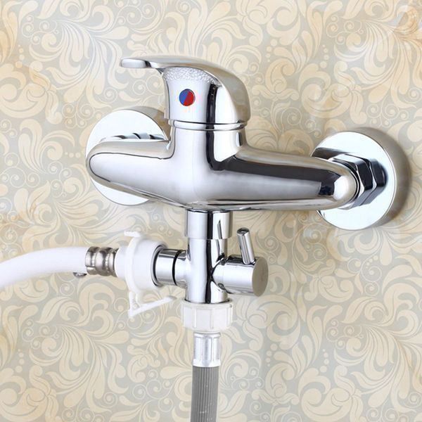 3-Wege-Umschaltventil G1/2 Zoll | Messing Duschventil Für Waschbecken & Duschspray | Chrom Poliert