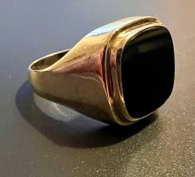 Gold-Ring 14K mit Onyx