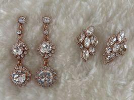 Set Ohrschmuck, rosegold, Swarovski, Nr.15