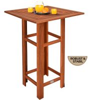 Stehtisch Gartentisch 75x75cm Balkontisch Bistrotisch Akazie