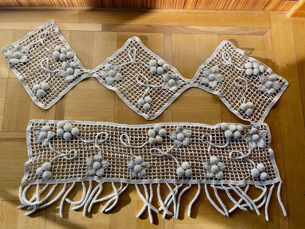 Handgemachte Crochet Häkelspitze Vintage Deko Blumenmuster (Gebraucht ...