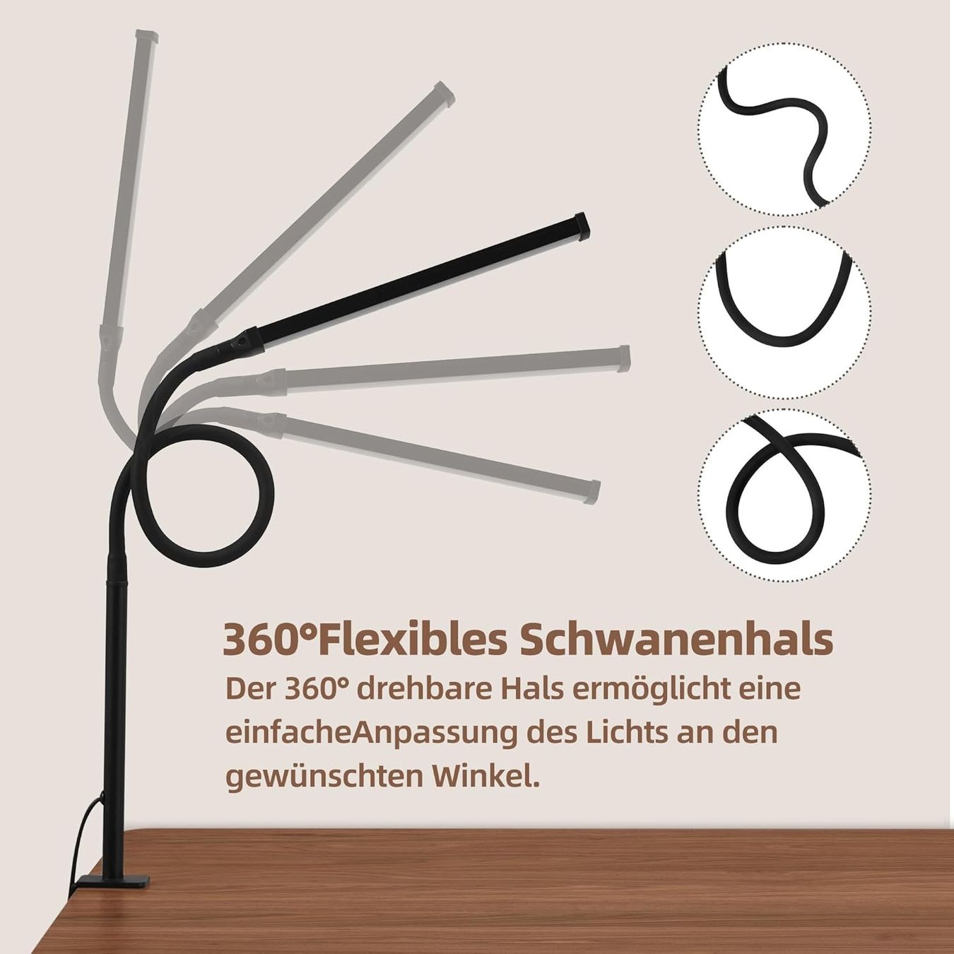 Lampade: LED Schreibtischlampe klemmbar dimmbar augenschonend – Nuovo e nell'imballaggio originale da Neuhausen venduto da apo_zn9s 2