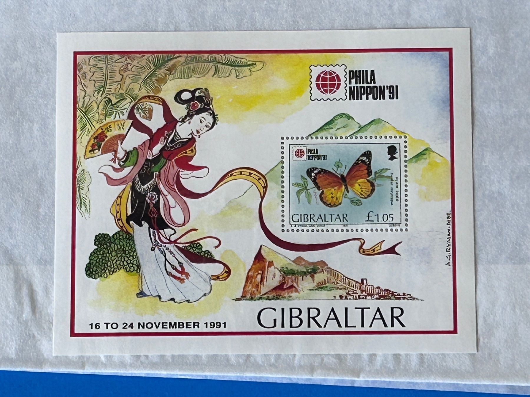 Tutti i francobolli: 1991 - Gibraltar PHILANIPPON 1991 – Usato da Corcelles NE venduto da AJKader