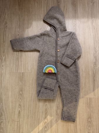 Neu Engel Wollfleece Overall Walnuss Grösse 74/80