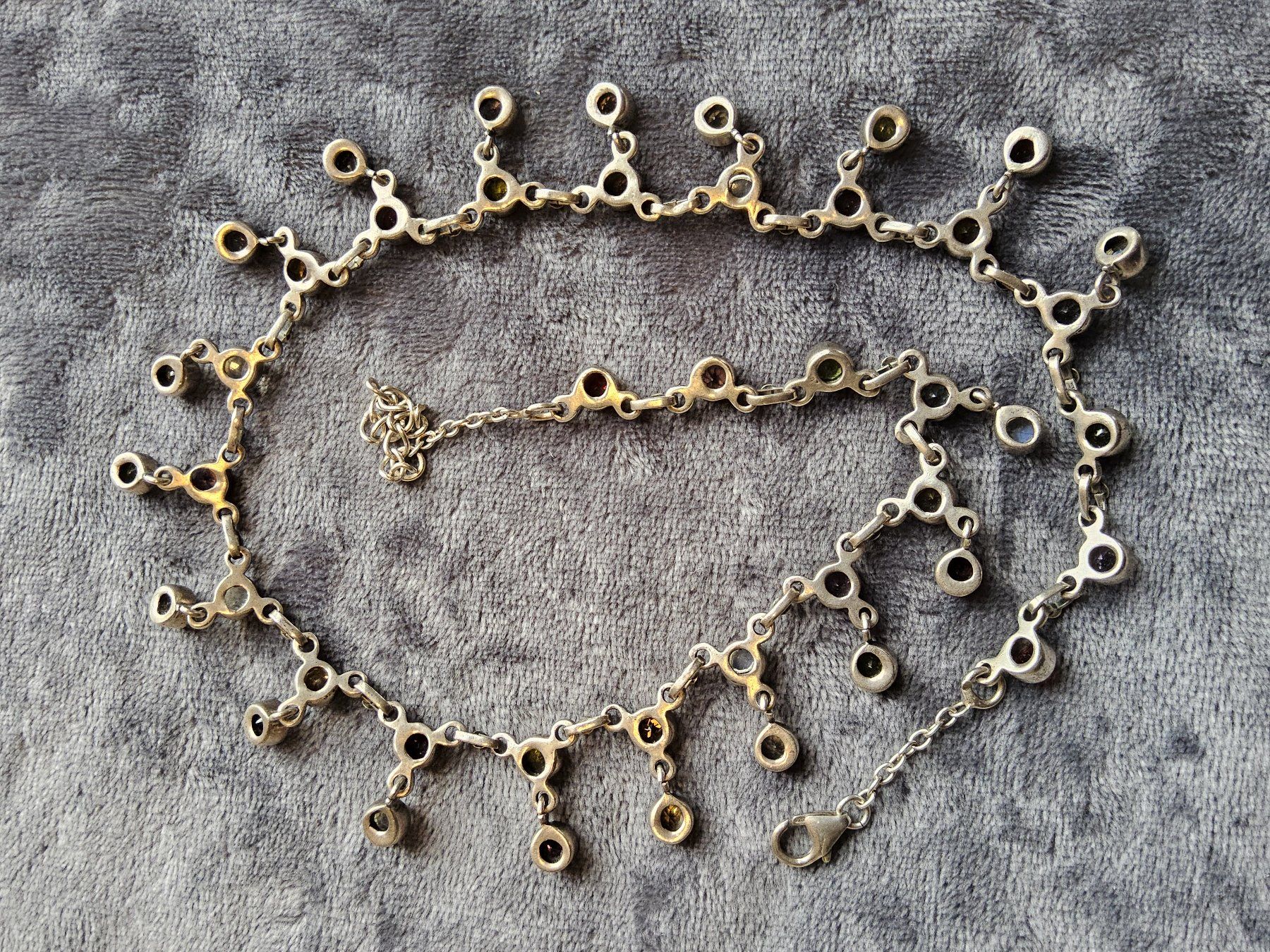 Catenine: Sterling Silber Edelstein Halskette Collier, Wunderschön – Usato da Zürich venduto da sanwit 8