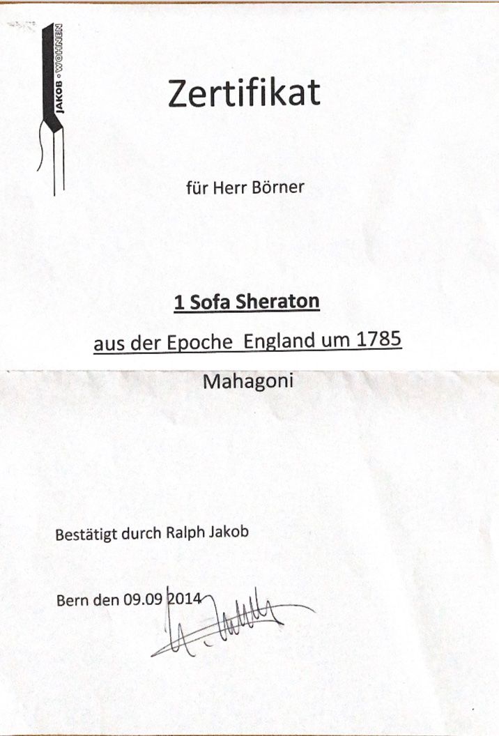 Divani: Sheraton Sofa Mahagoni um 1785 – Usato da Hubersdorf venduto da ltd_data 8