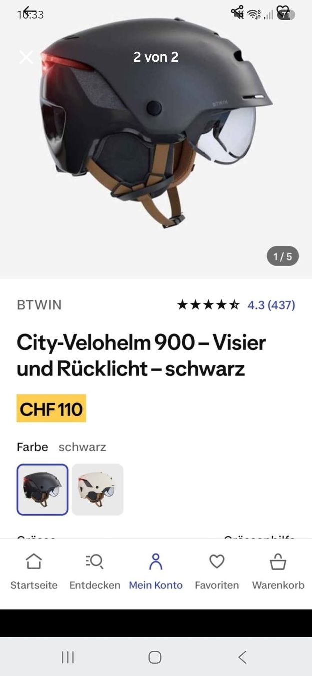 Caschi & visiere: Fahrradhelm mit Visier – Usato da Neukirch (Egnach) venduto da kitemuus 1