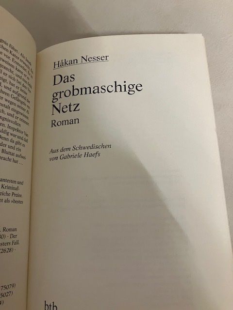 Livres: Håkan Nesser: Das grobmaschige Netz – D'occasion à Aathal-Seegräben par daso03 3