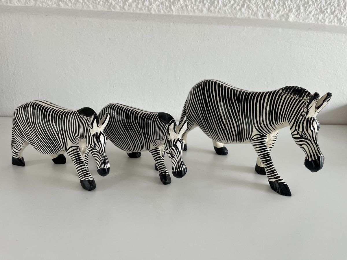 Statuette: Zebra Gruppe aus Holz – Usato da Wetzikon ZH venduto da seli03