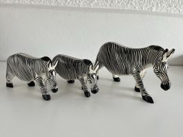 Zebra Gruppe aus Holz