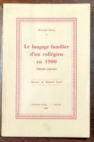 Genève 1900 – Le langage familier des collégiens
