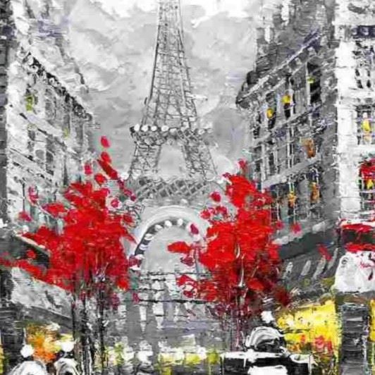 Riproduzioni & Creazioni: Modern Art - Paris Spaziergang am Abend – Nuovo (secondo la descrizione) da Larnaca venduto da KunstDepot24 5