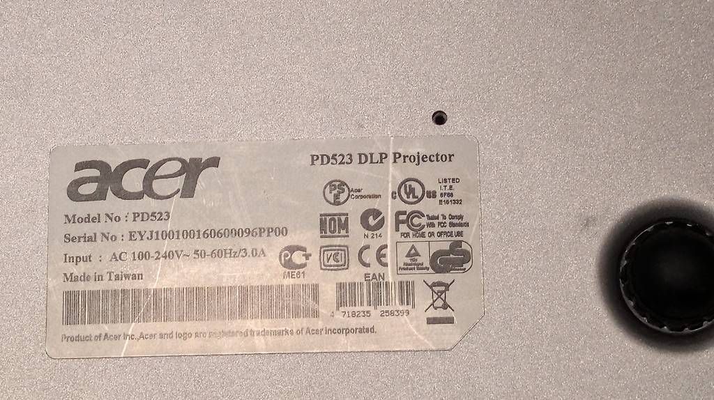 Proiettori: Projcteur - Beamer ACER PD523 DLP  – Usato da Veyrier venduto da Blairzi 1