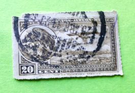 Briefmarken aus Mexiko Postflugzeug in der Nähe der Vulkane