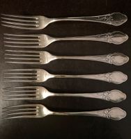 6 x Vintage Gabeln, versilbert, Peka 90, schönes Design