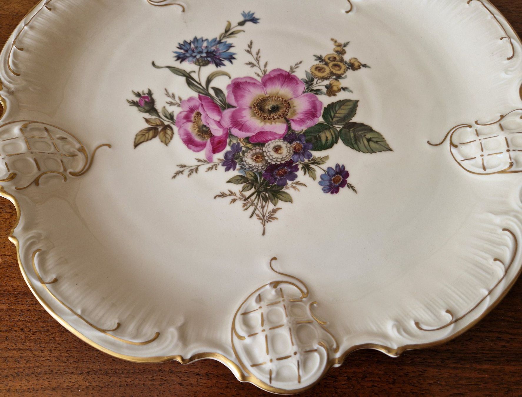 Rosenthal Piatti di portata: Antike Servierplatte mit Blumenmuster, Rosenthal – Nuovo (secondo la descrizione) da Bern venduto da Antikbatik 4