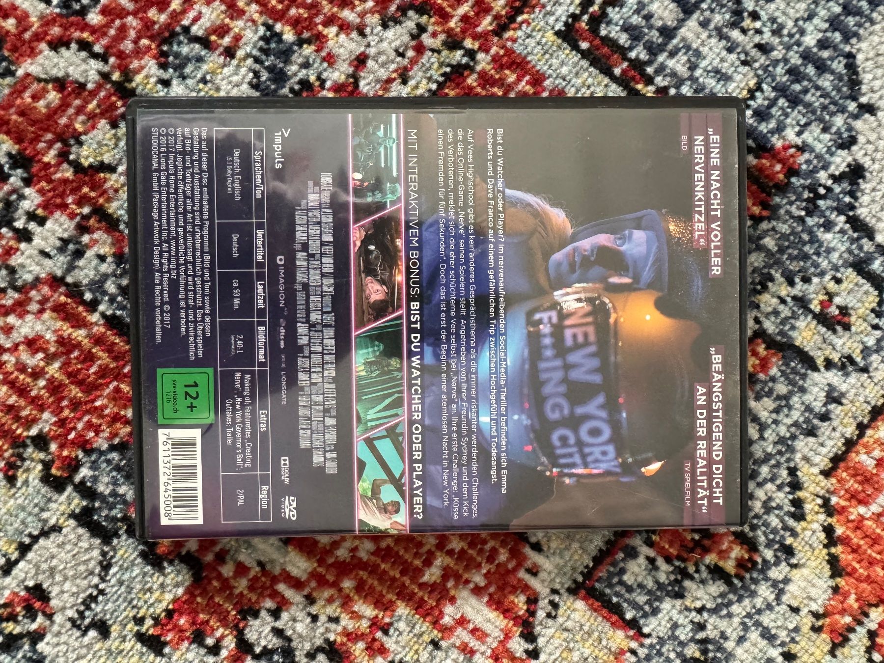 Tutti i DVDs: Lionsgate NERVE DVD – Usato da Zürich venduto da krytisch 1