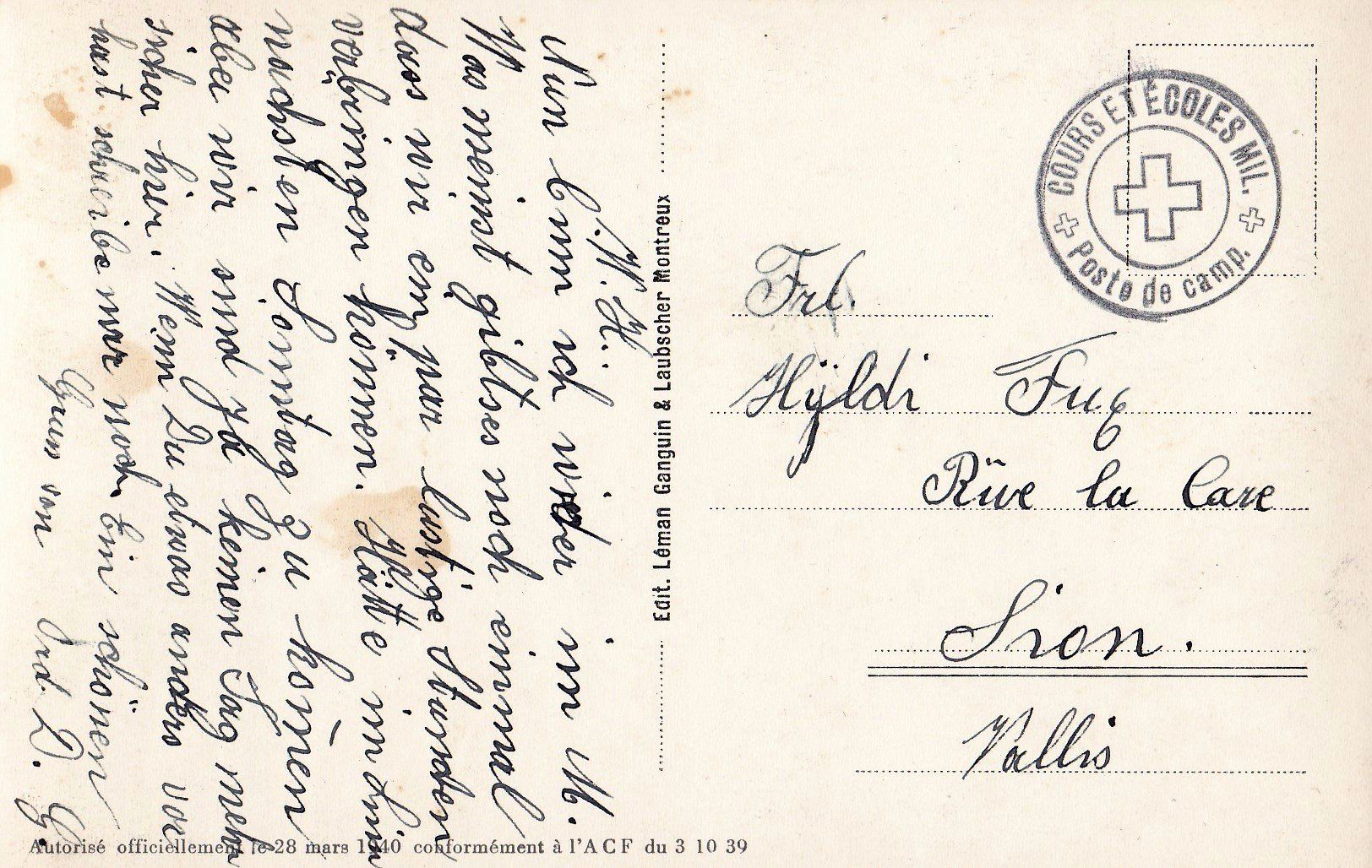 Ansichtskarten: Alte Ansichtskarte Montreux, Genfersee, – Gebraucht aus Neuenhof von Wanton 1