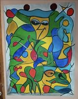 Gemälde " Zirkus des Lebens " handmade 90×120