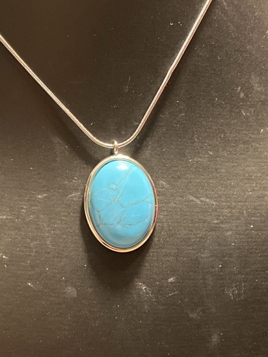 Catenine: Halskette mit türkisblauem Stein  – Nuovo (secondo la descrizione) da Seon venduto da Sunny-Schmuck78 1