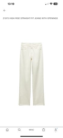 Zara High-Waist Jeans Gr. 34 Offwhite - Frühling!