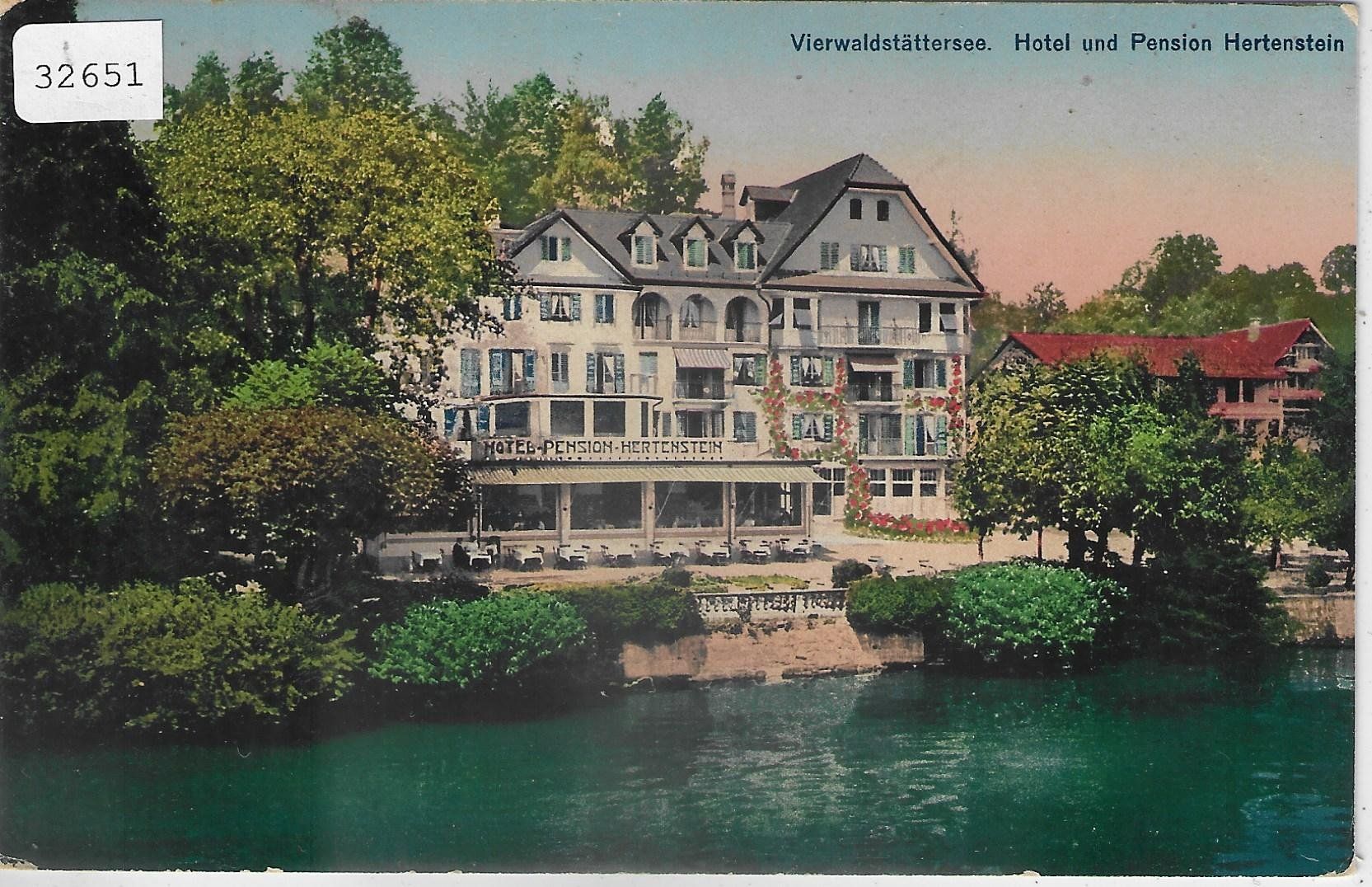 Cartoline postali: Hotel und Pension Hertenstein - Litho – Usato da Ettingen venduto da Kartenplanet