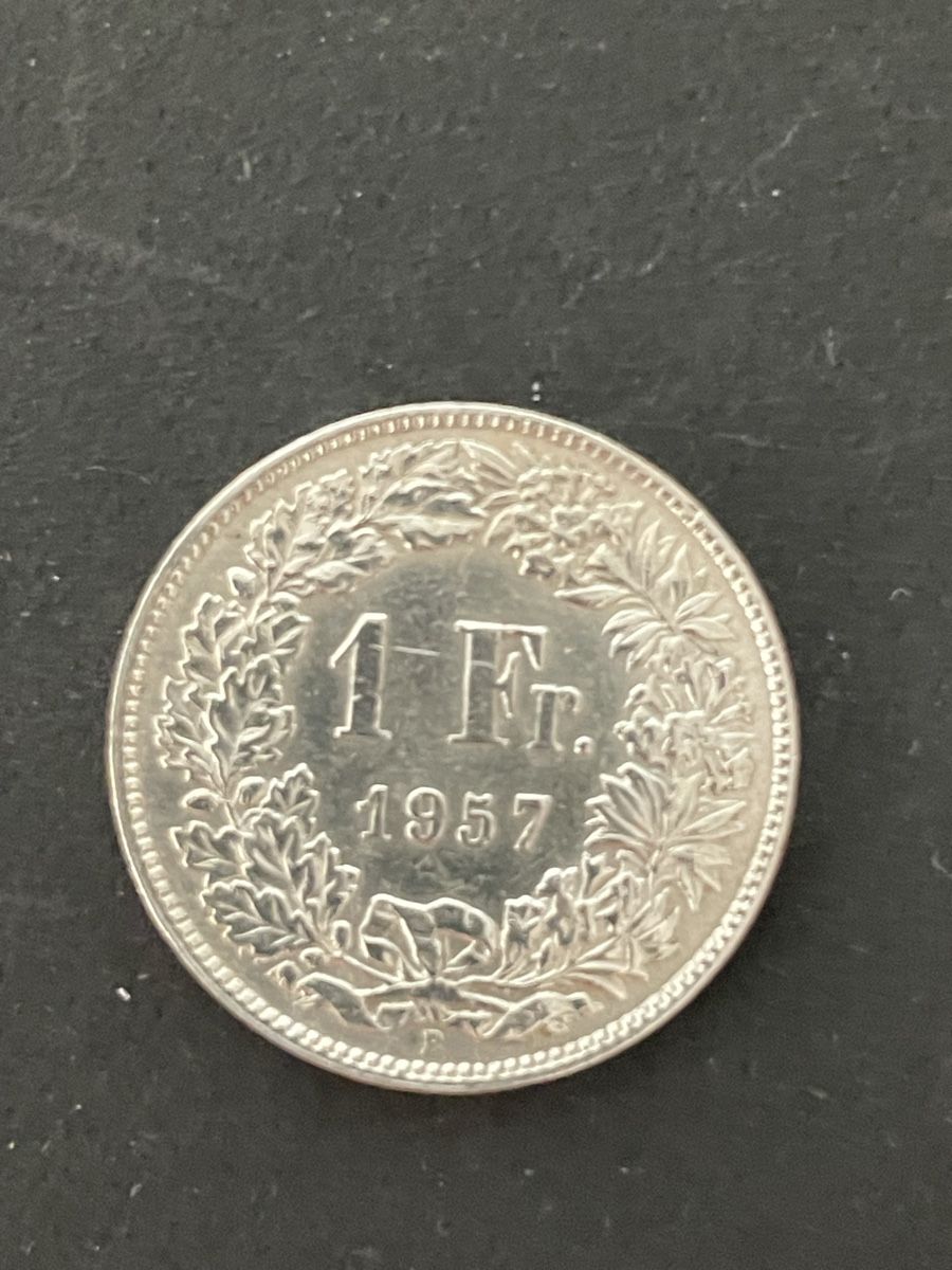 Alle Münzen: 1.- Silber CH Jahr 1957 – Gebraucht aus Meierskappel von Hala03