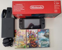 Nintendo Switch (1. Generation, LCD-Modell) inkl. 3 Spiele