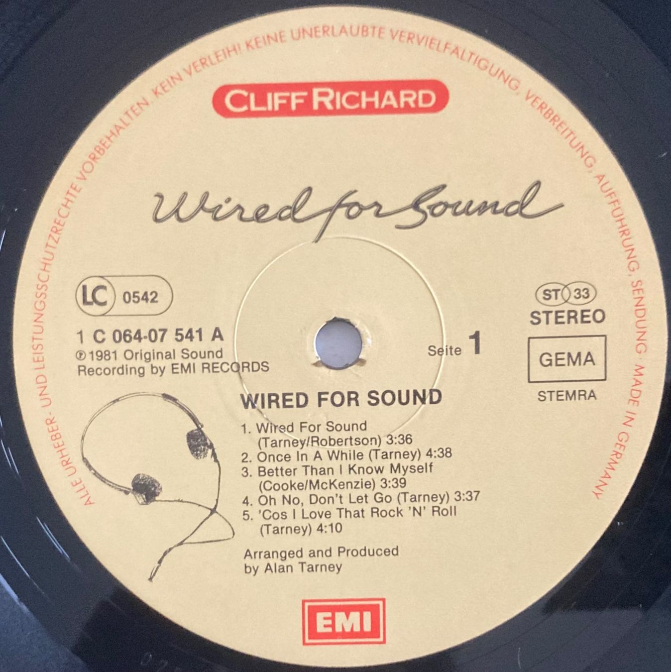 Dischi in vinile: CLIFF RICHARD - WIRED FOR SOUND – Usato da Poliez-Pittet venduto da Newtown-Records 3